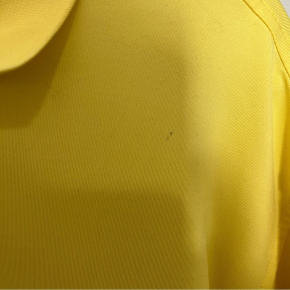 Men's FootJoy Yellow with Blue Striped Poly Stretch Golf Polo Large - Picture 3 of 8
